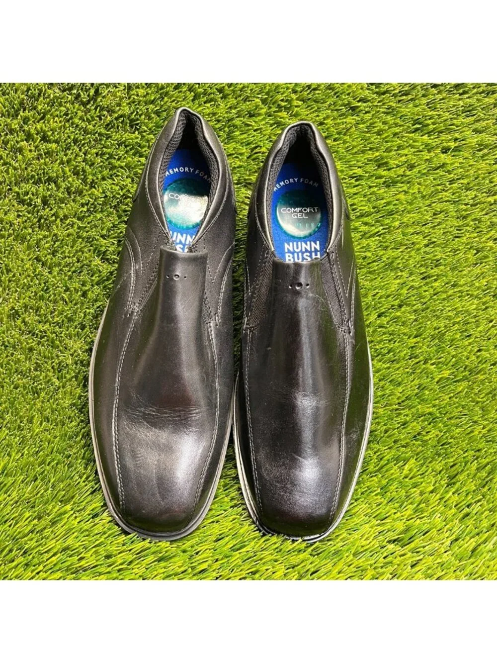 Nunn Bush Kore Pro Mens Size 8.5E Black Casual Classic Bicycle Toe Dress Shoes